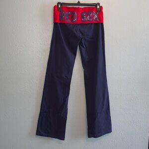 Vs sequin red sox foldover yoga pant